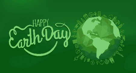 Ciemno zielona kartka szczęśliwego dnia ziemi